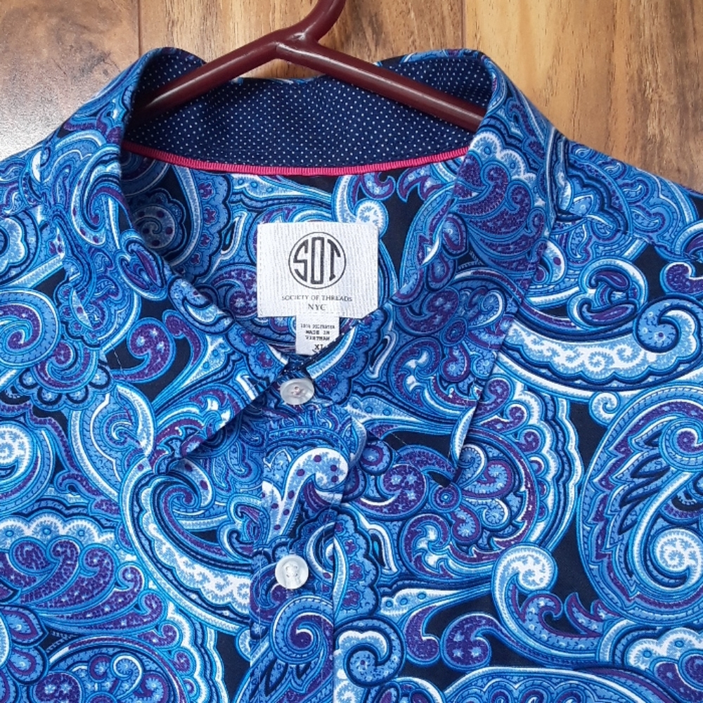 Society of Threads NWOT Blue Button Down